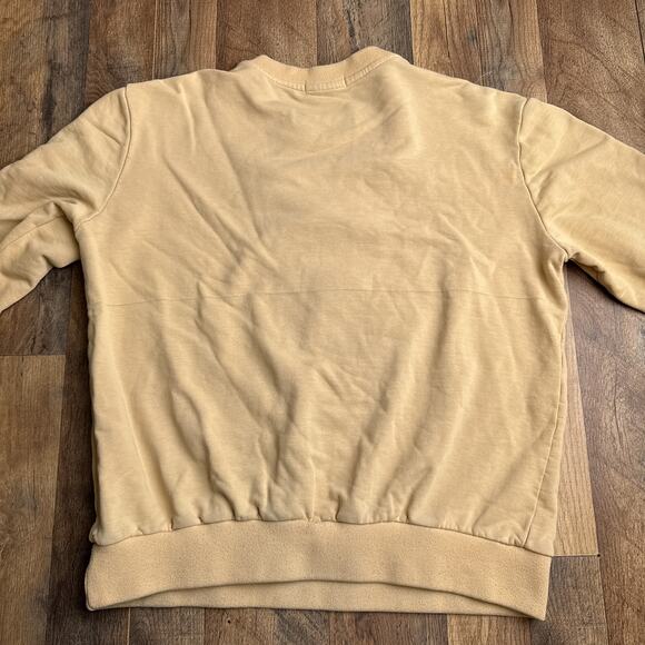 BKYS Lucky Charm Sweatshirt Men's‎ Medium Yellow Embroidered Crew Neck 6468 - Picture 4 of 13